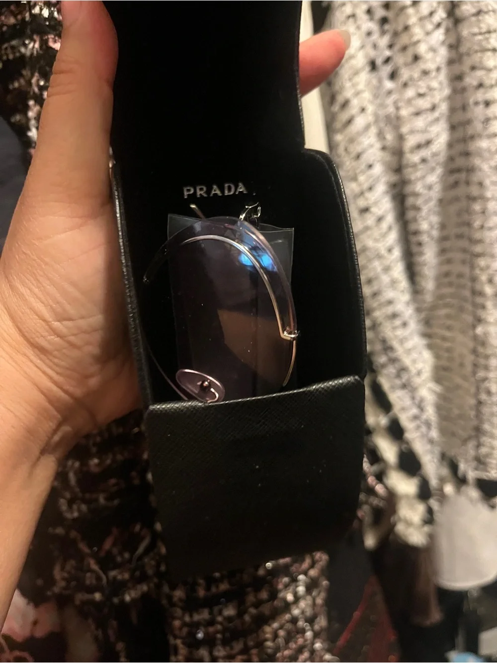 Prada Rose Hibiscus Oval Sunglasses 63 mm NIB